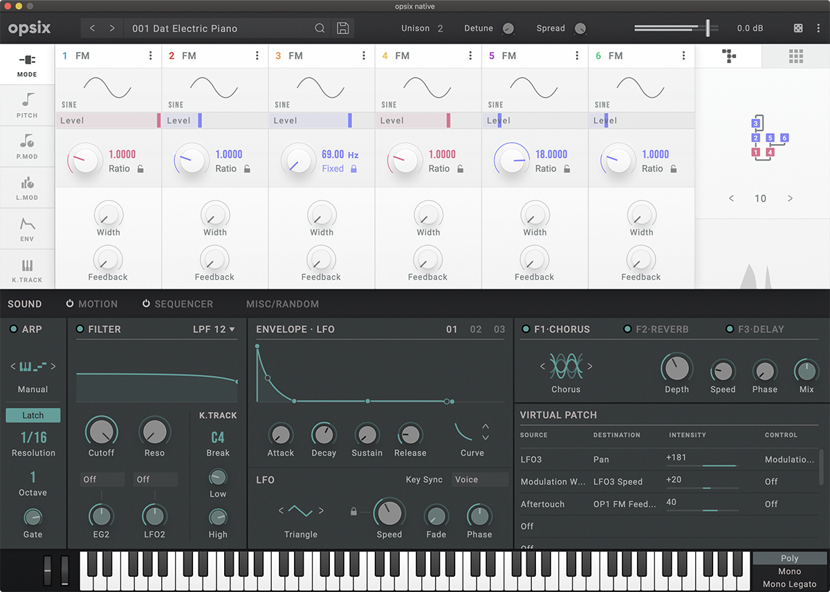 数字合成器 KORG Opsix Native v1.0.4 Mac