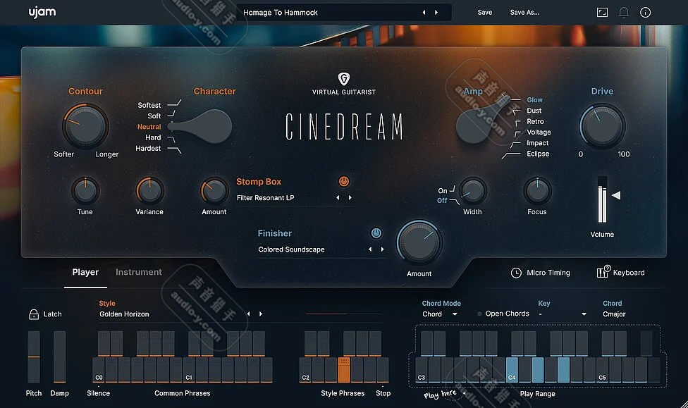 自动电影氛围吉他音源!UJAM Virtual Guitarist CINEDREAM v1.0.0 WIN&MAC