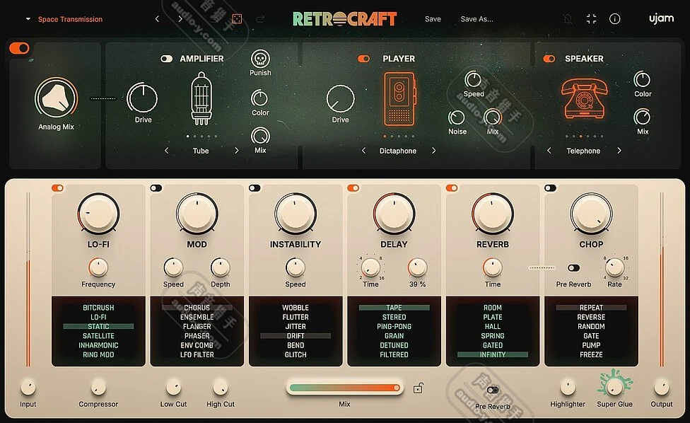 创意复古效果器插件！UJAM RETROCRAFT v1.0.0 WIN&MAC