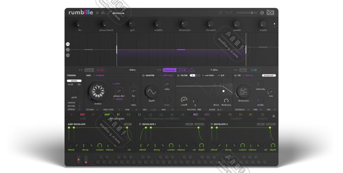 多频段贝斯合成器音源!UVI Rumble v1.0.1 WIN&MAC