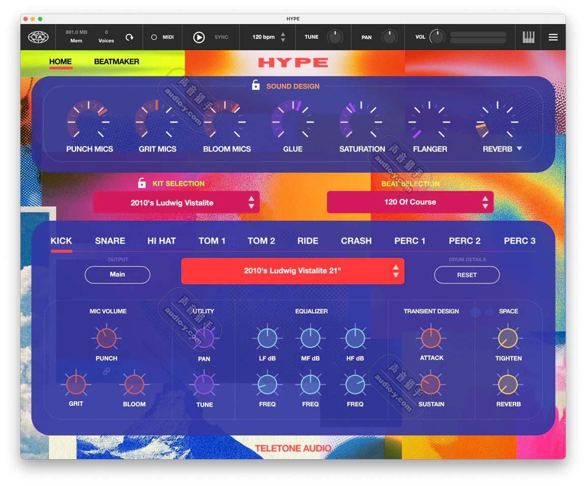 传奇鼓手架子鼓音源!Teletone Audio HYPE v1.0.4 WIN&MAC