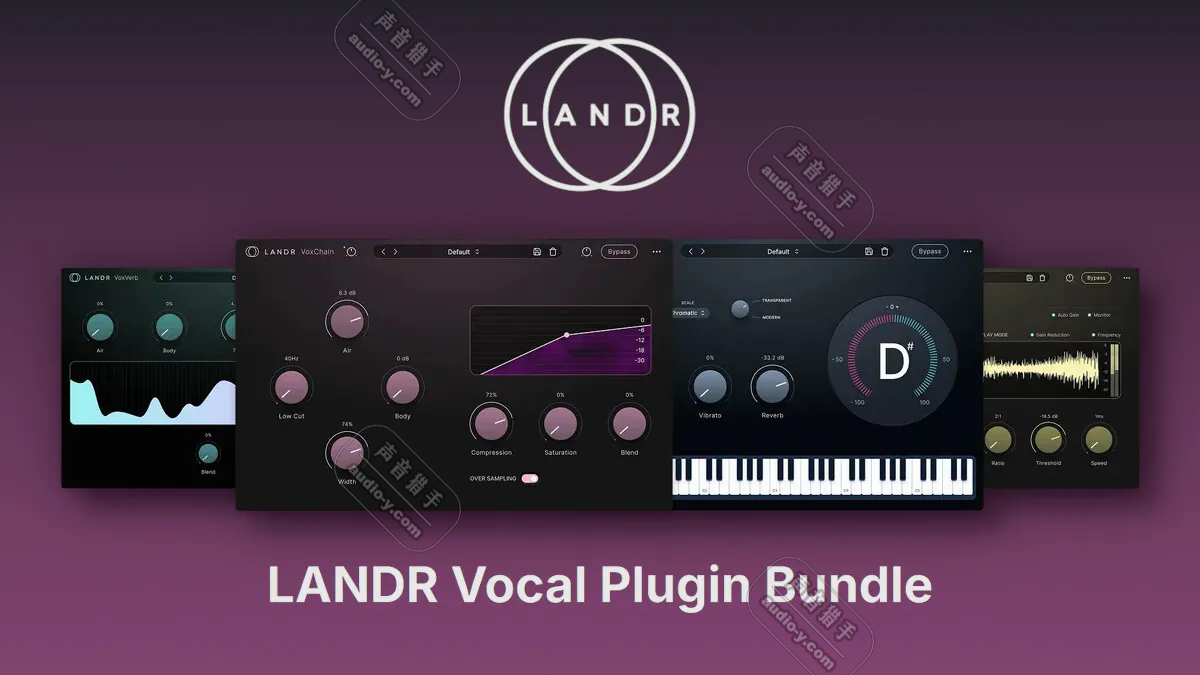 专业人声处理四合一插件包！LANDR Vocal Plugin Bundle v1.0.2 WIN&MAC