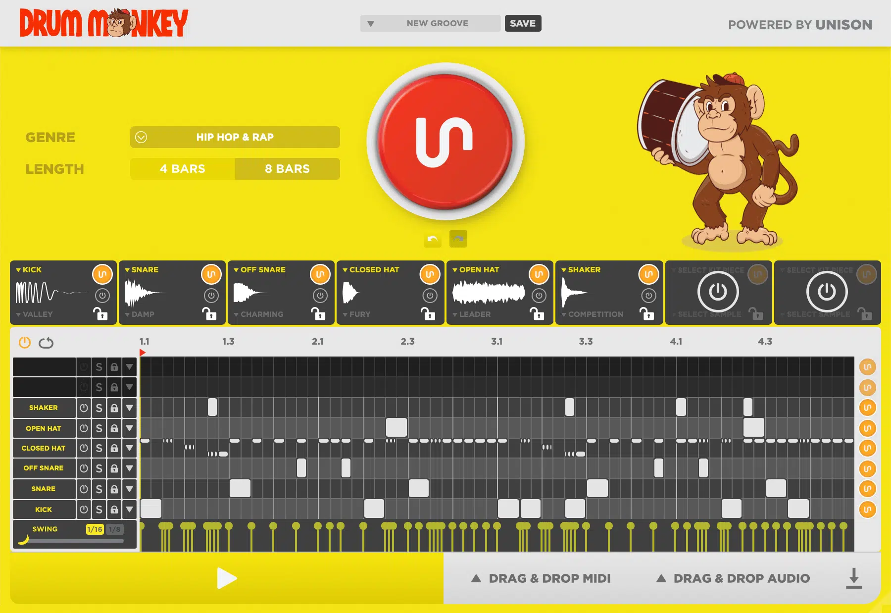 智能AI鼓循环生成器！Unison Drum Monkey v1.8.22 WIN&MAC
