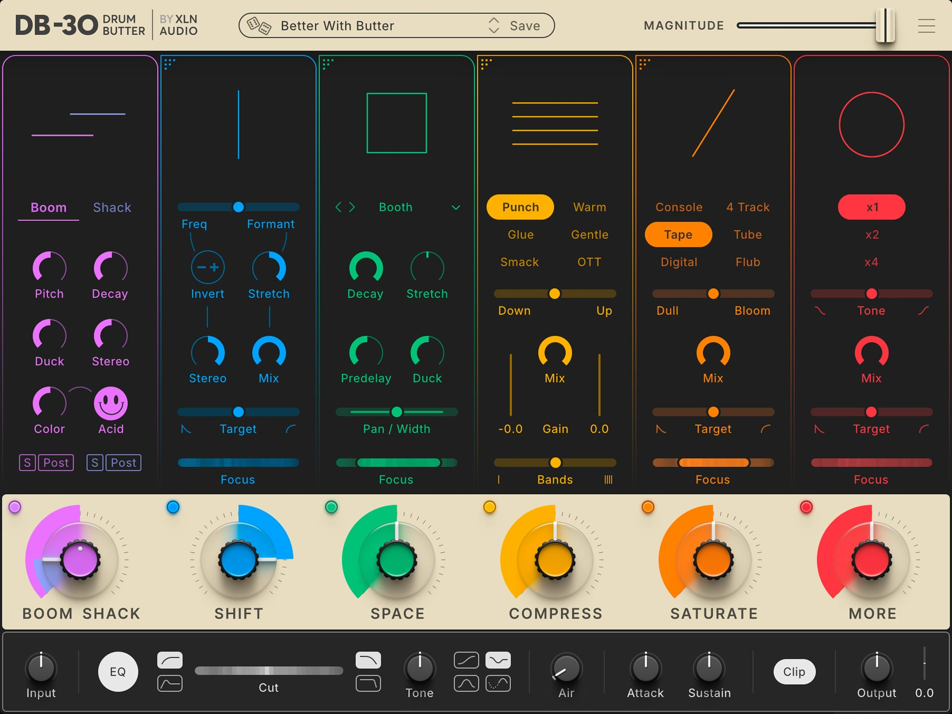 鼓组快速塑形多效果插件!XLN Audio DB-30 Drum Butter v1.1.3 MAC版