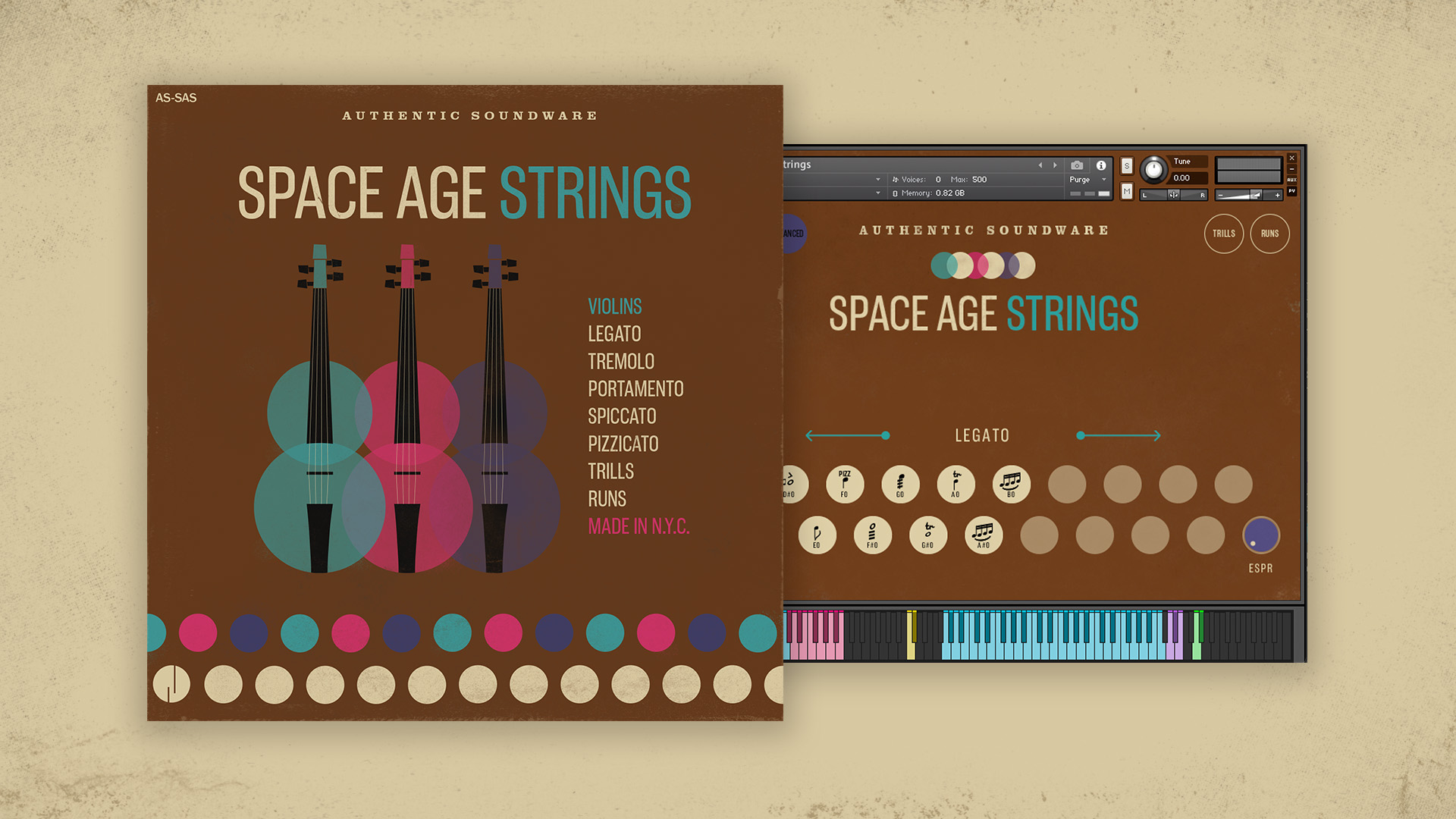复古弦乐音源！Authentic Soundware Space Age Strings KONTAKT
