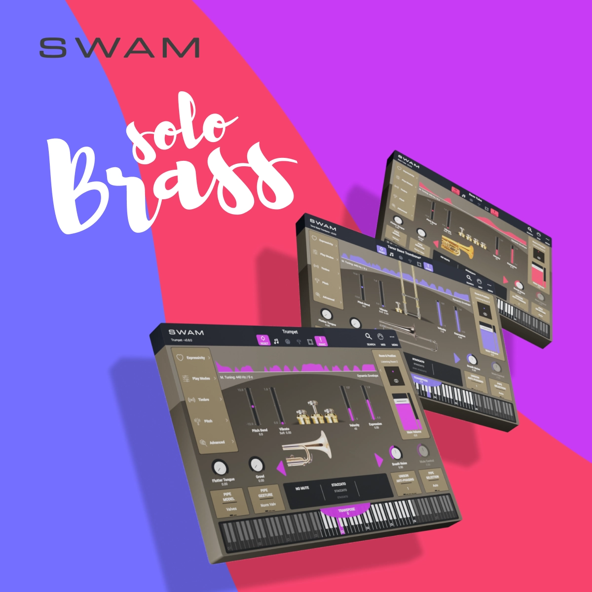 专业建模铜管独奏音源合集!Audio Modeling SWAM Solo Brass Bundle v3.12.3 WIN&MAC