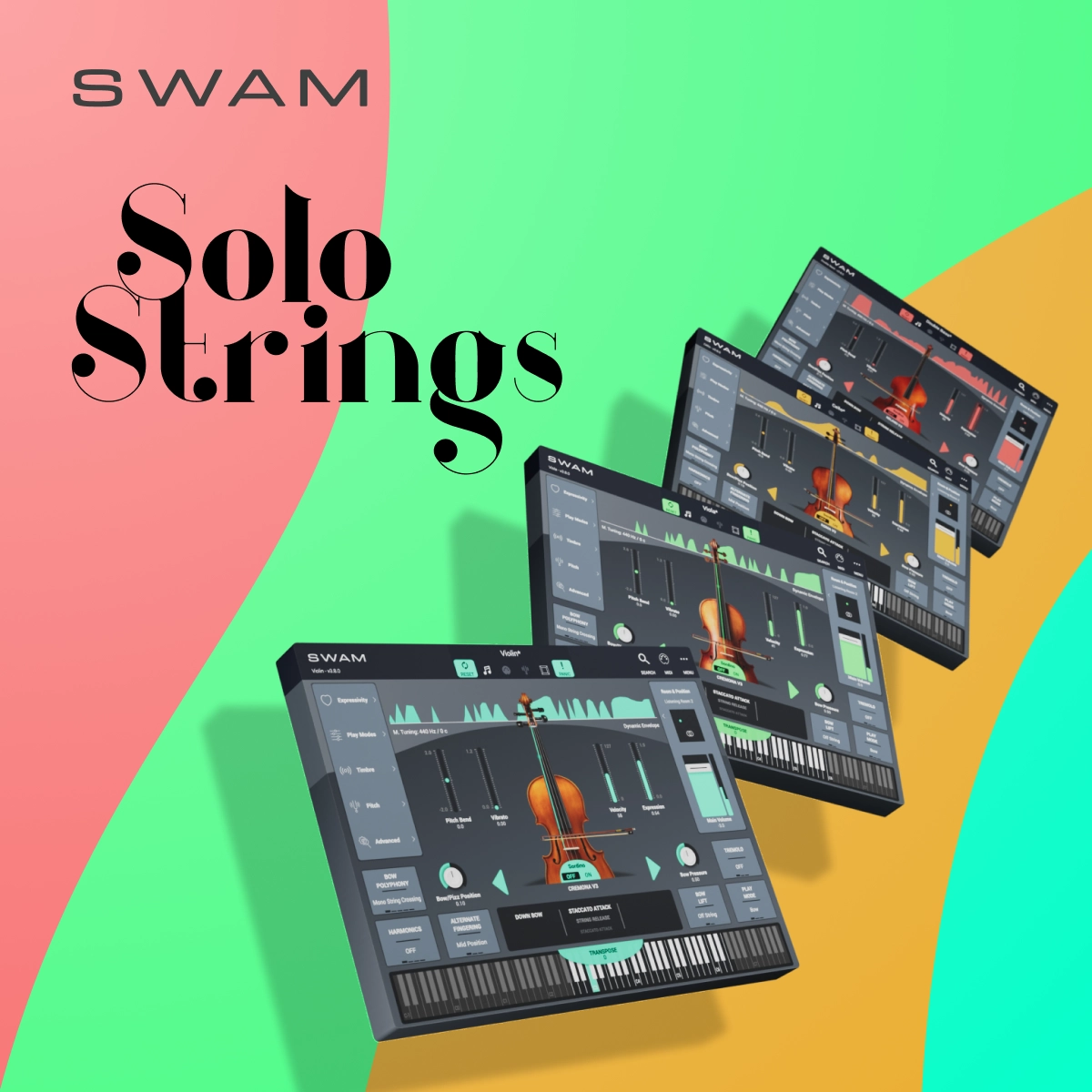 专业建模独奏弦乐音源合集！Audio Modeling SWAM Solo Strings Bundle v3.12.4 WIN&MAC