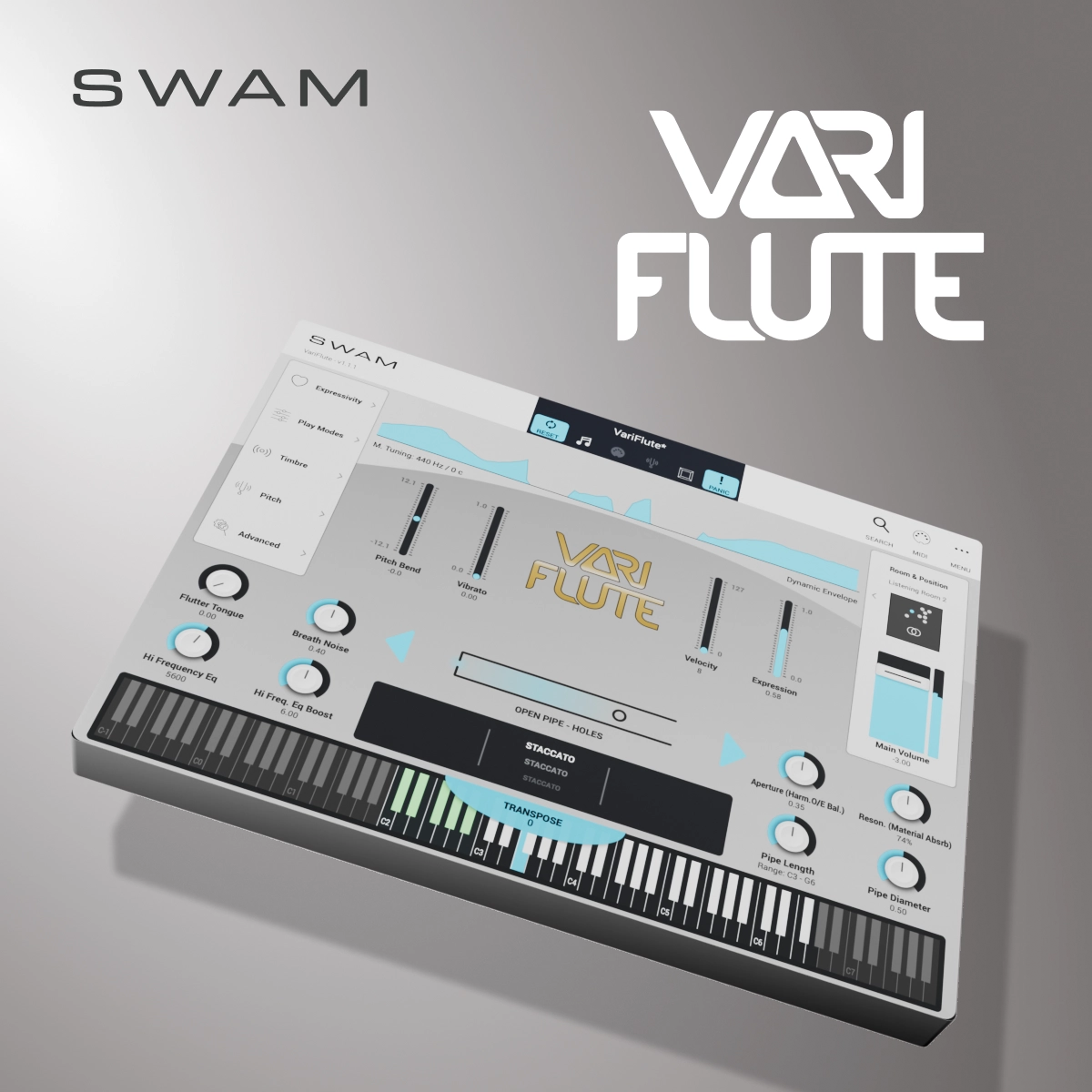 专业物理建模长笛音源!Audio Modeling SWAM VariFlute v1.2.3 WIN&MAC